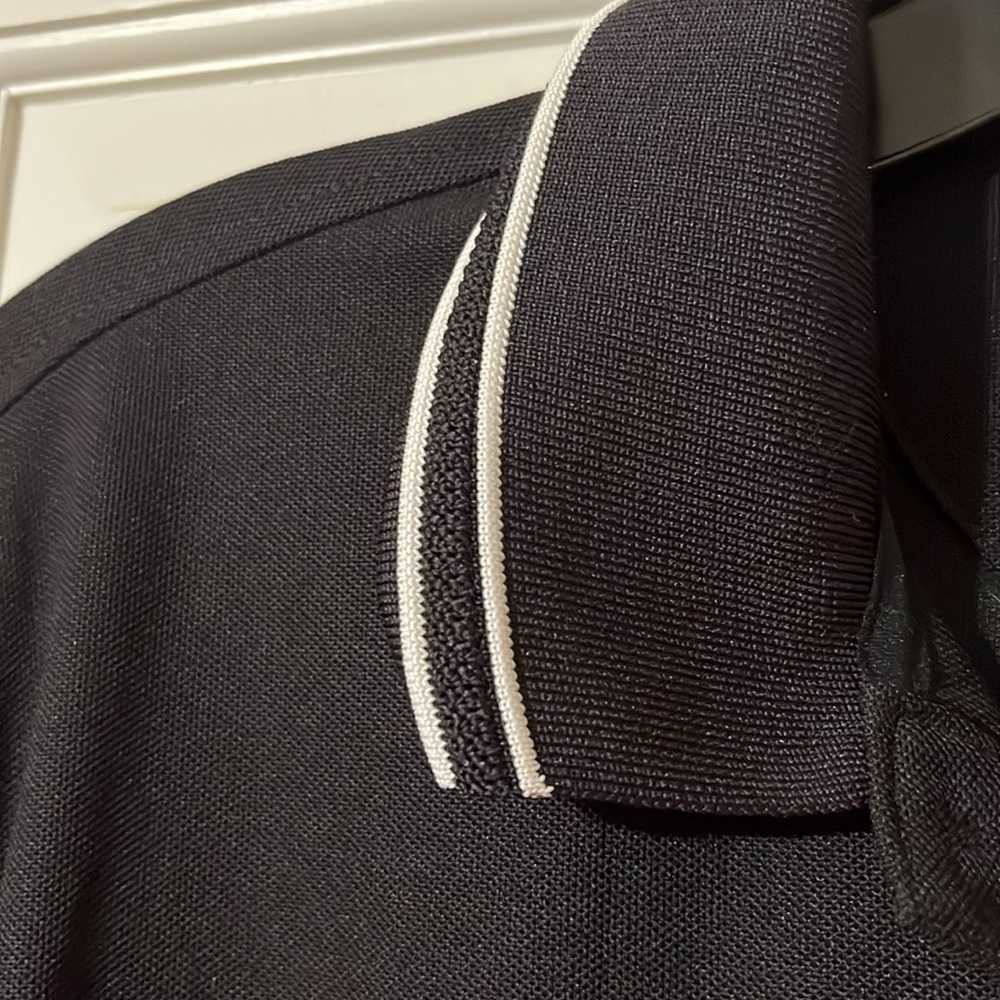 Club Room men’s black and white size large polo shirt - Picture 6 of 6